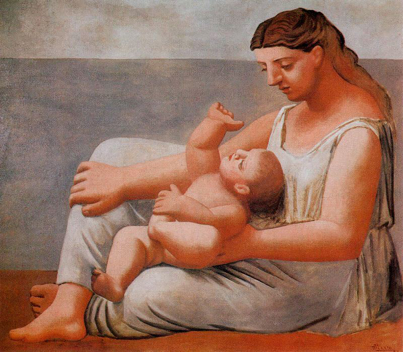 Picasso Woman with child on the seashore 1921